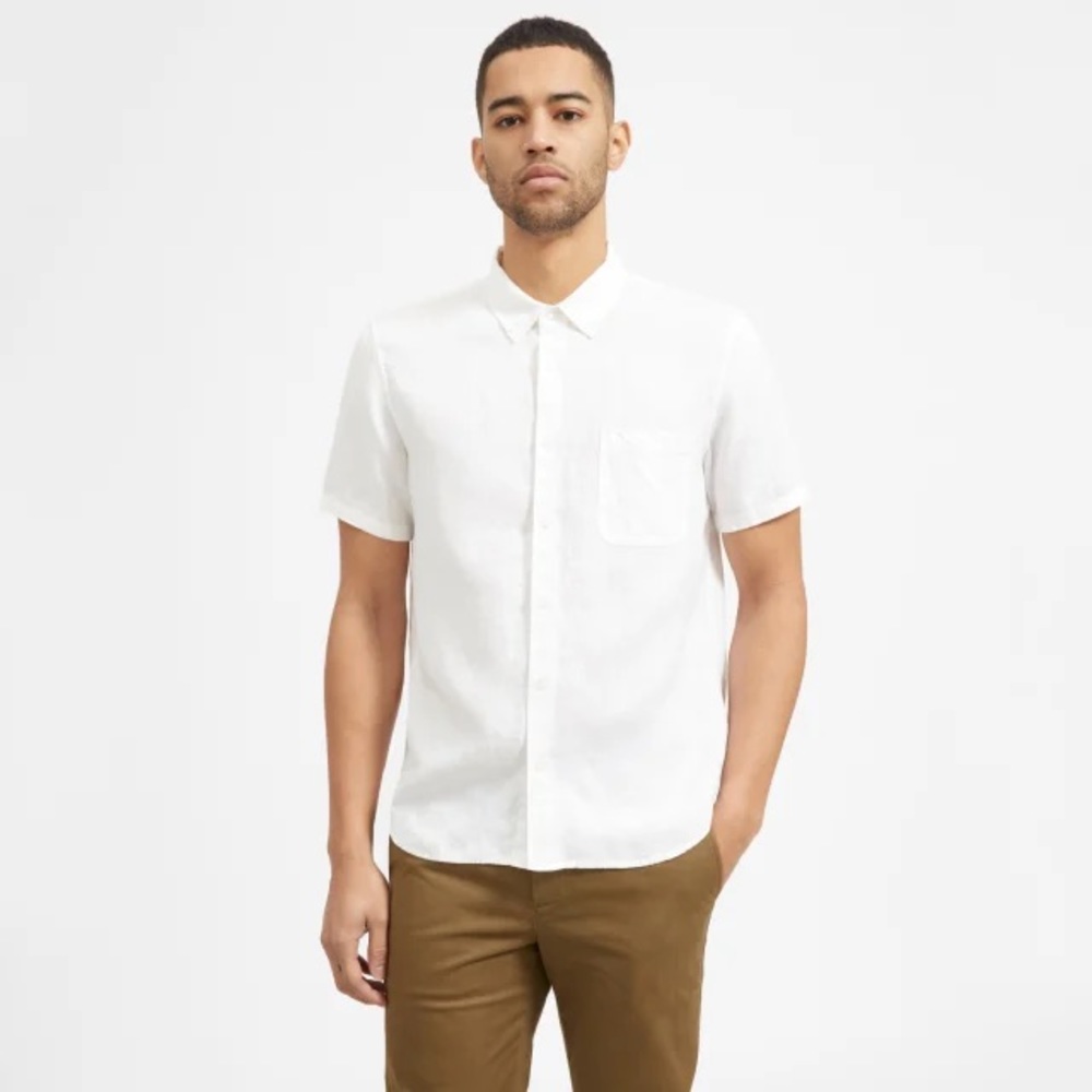 Men's White Short Sleeve Shirt